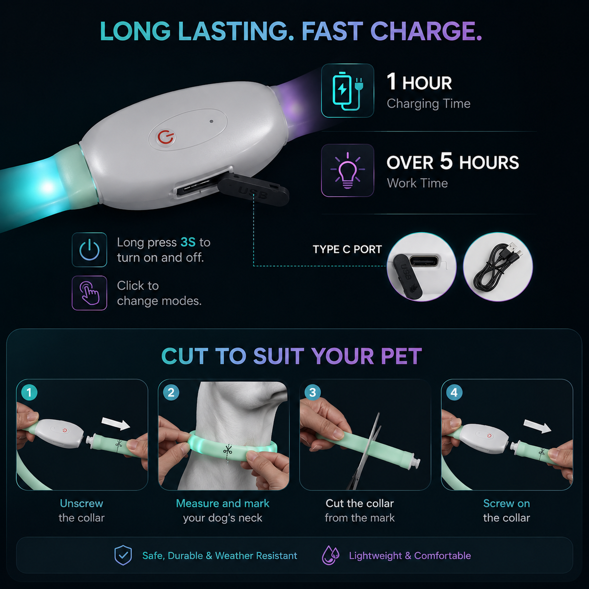 WagLight LED Safety Collar
